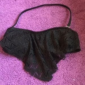 Halter lace bikini top